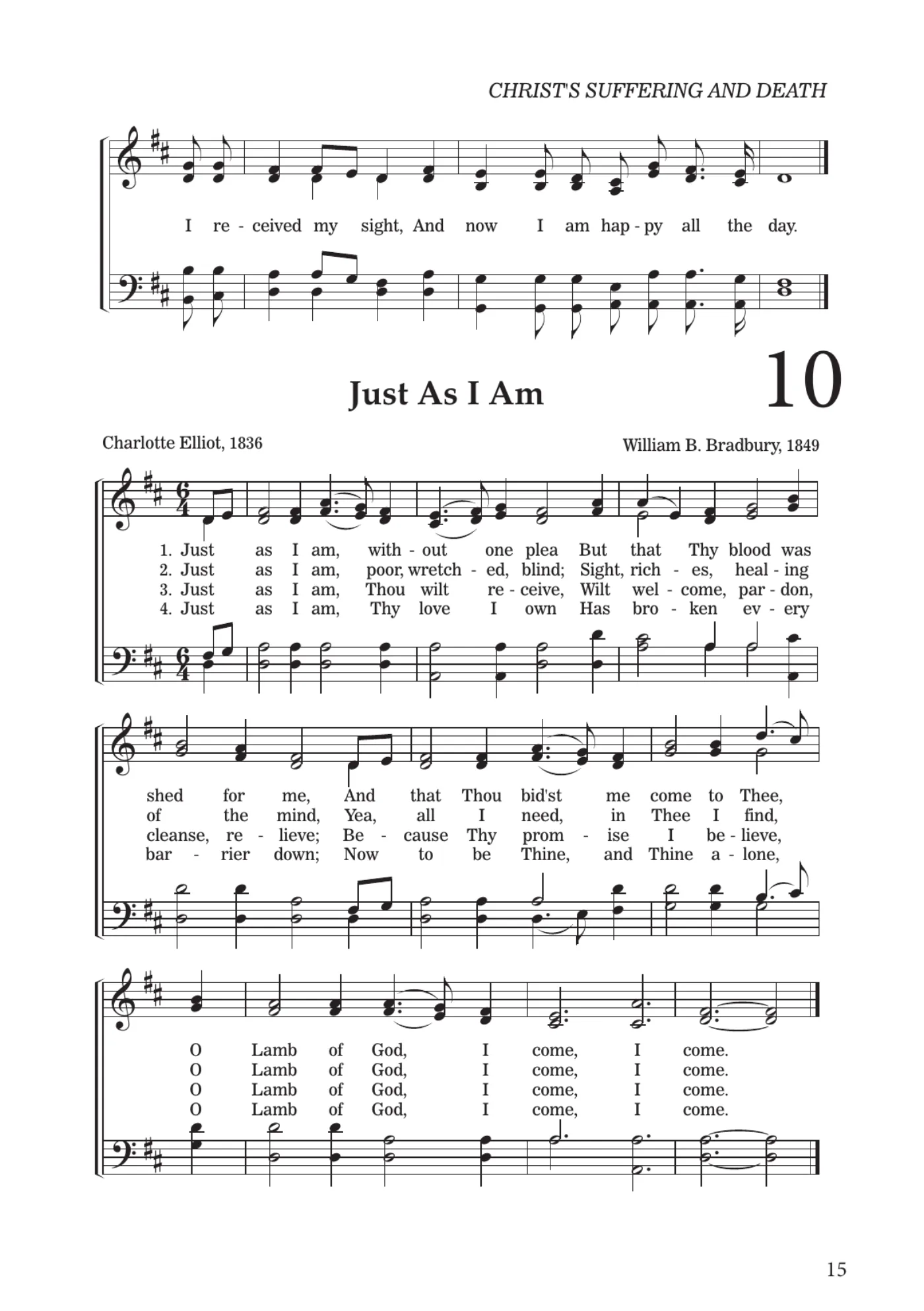 Sheet music for Alas! and Did My Saviour Bleed?, page 15