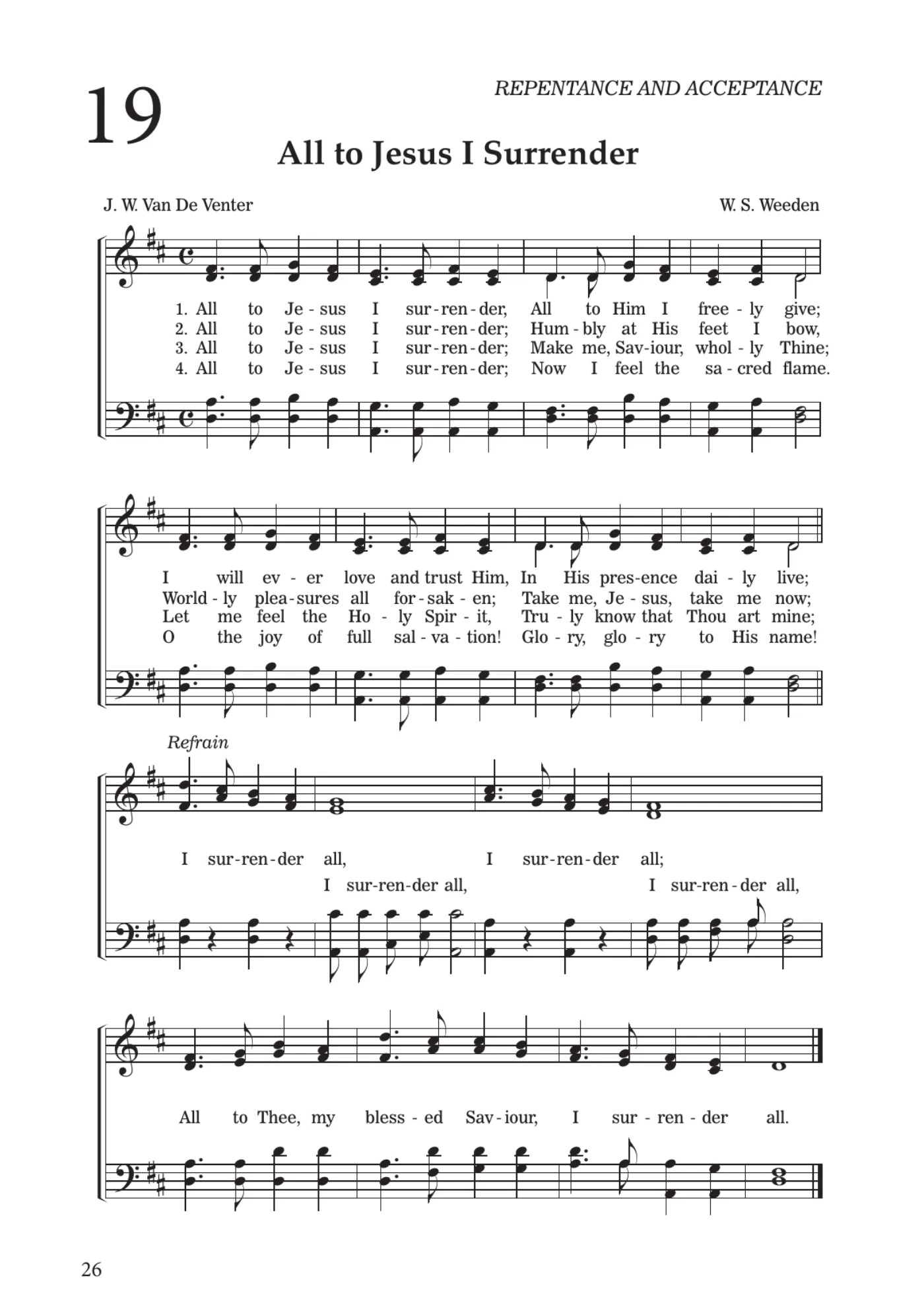 Sheet music for All to Jesus I Surrender, page 26